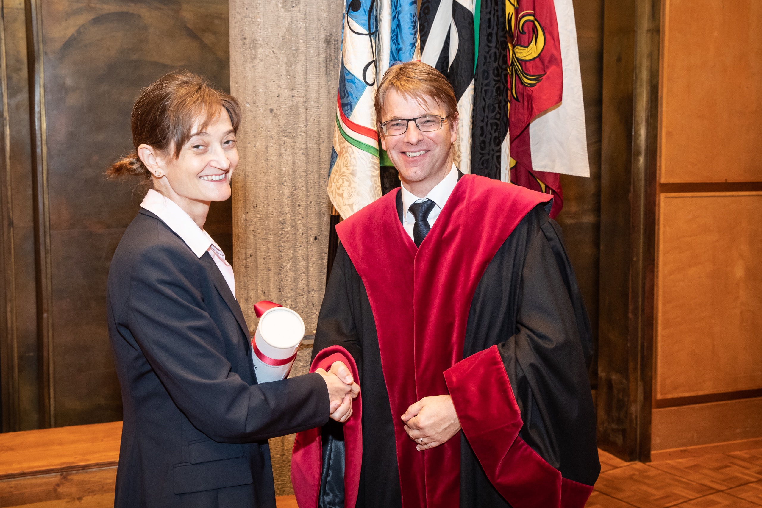 Übergabe der Ehrendoktorwürde durch Herrn Prof. B. Waldmann, Dekan